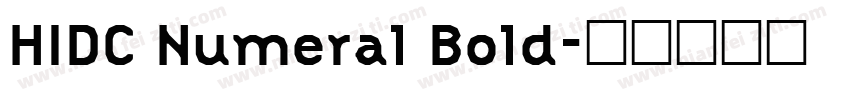 HIDC Numeral Bold字体转换